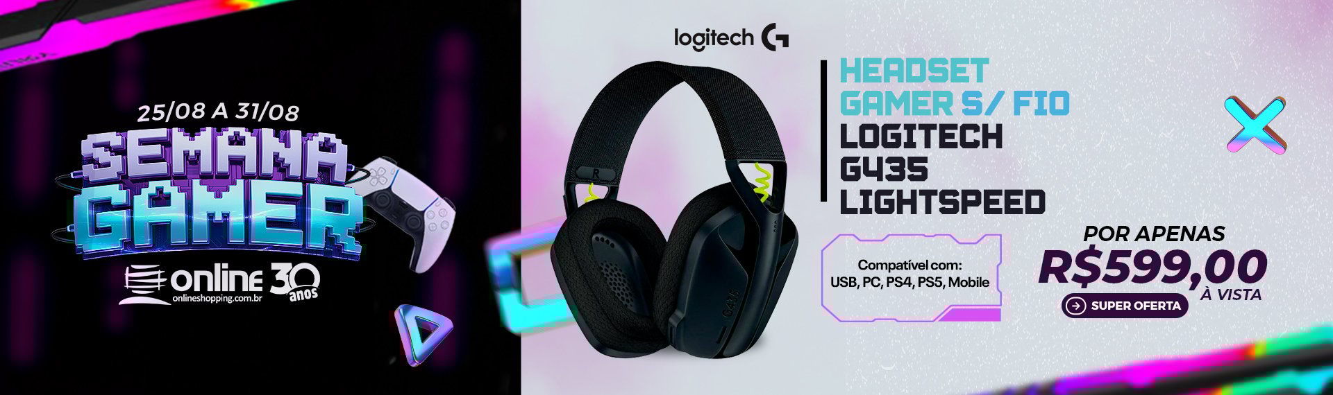 Headset Gamer - Logitech G435
