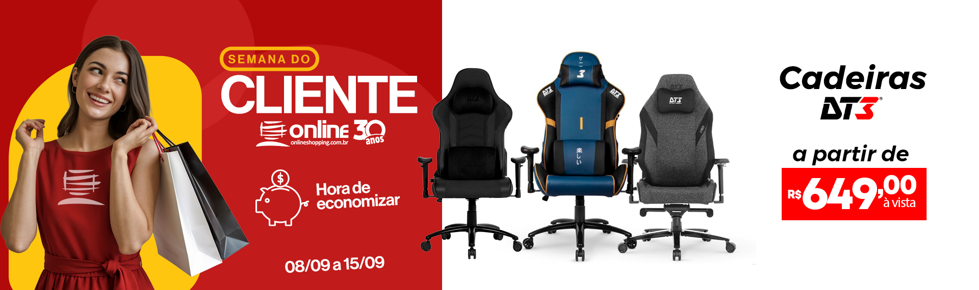 semana do cliente - cadeira gamer