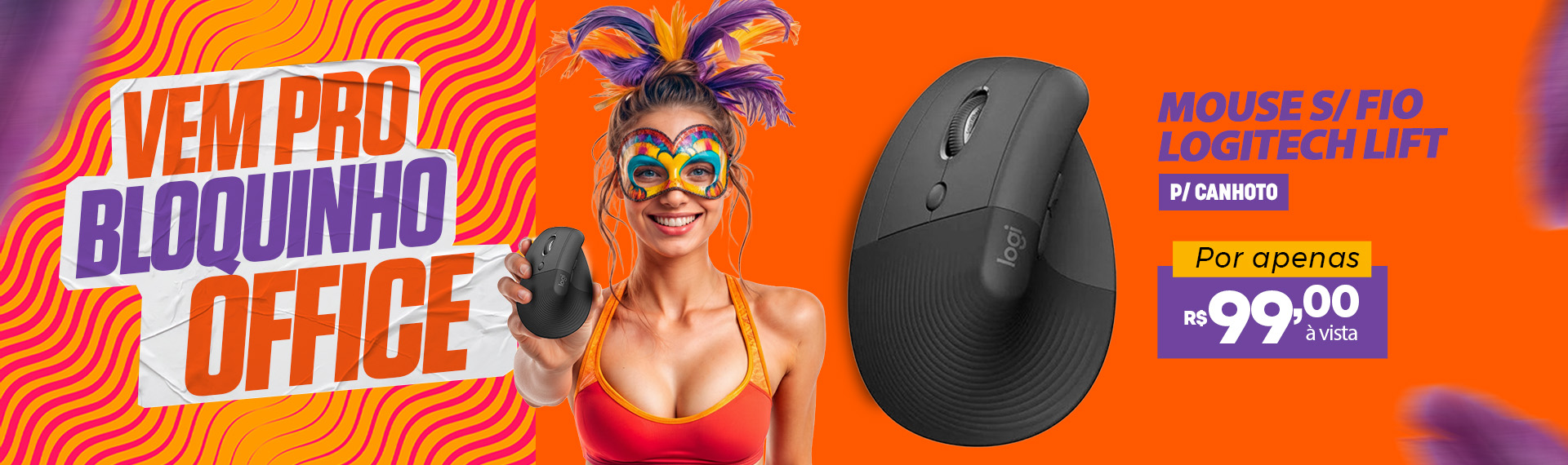 Carnaval - Mouse Canhoto