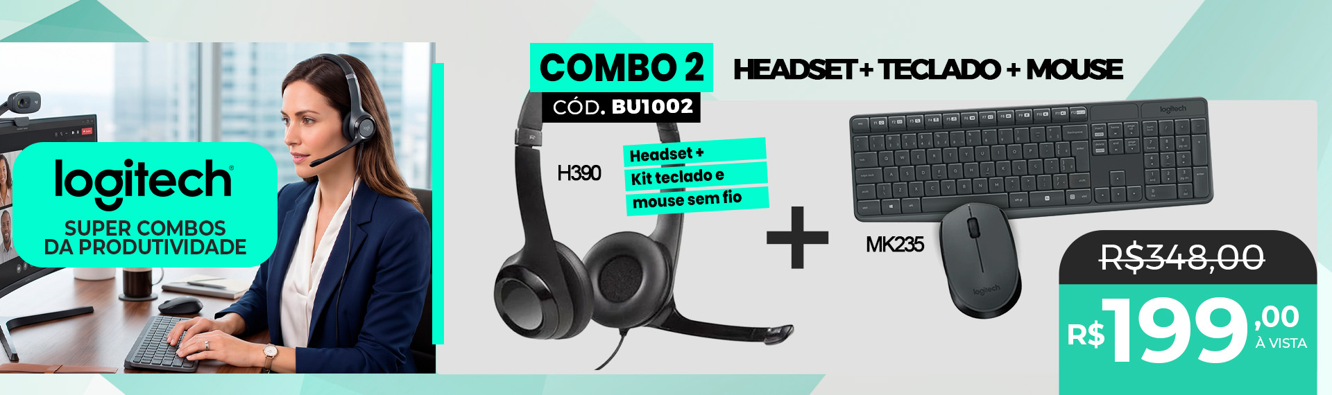 Banner Logitech - Combo 2