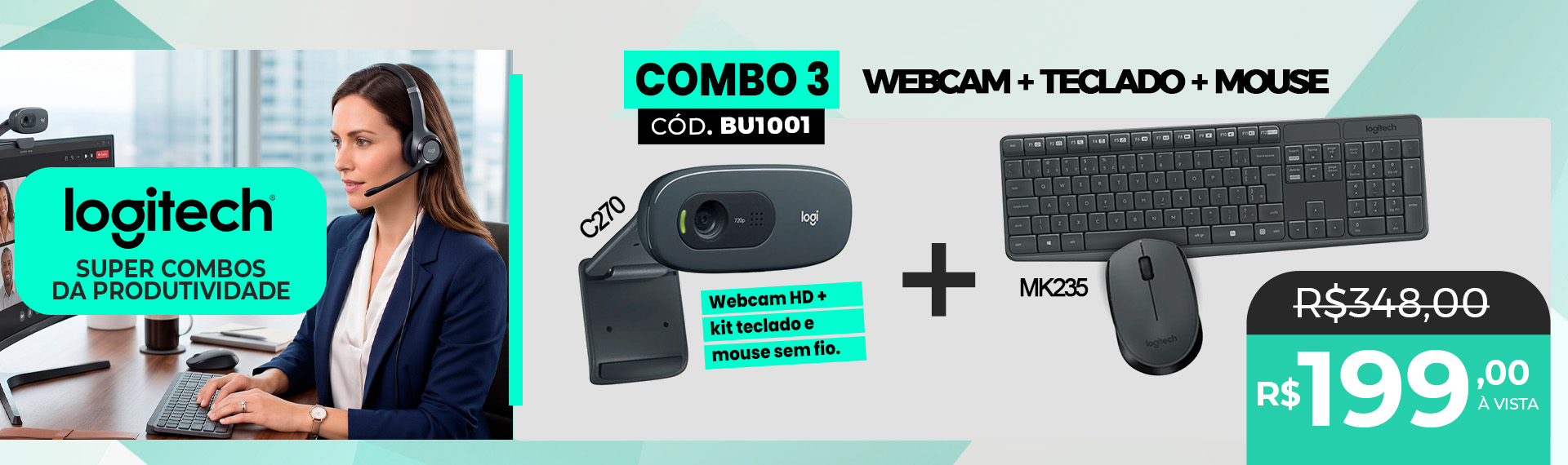 Banner Logitech - Combo 3